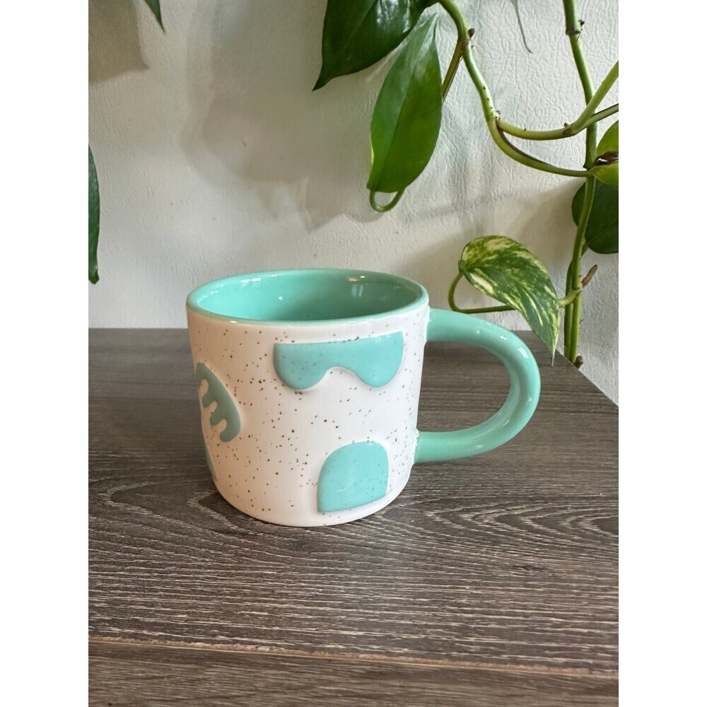 MAVEN Ceramic Mug with Aqua Accents